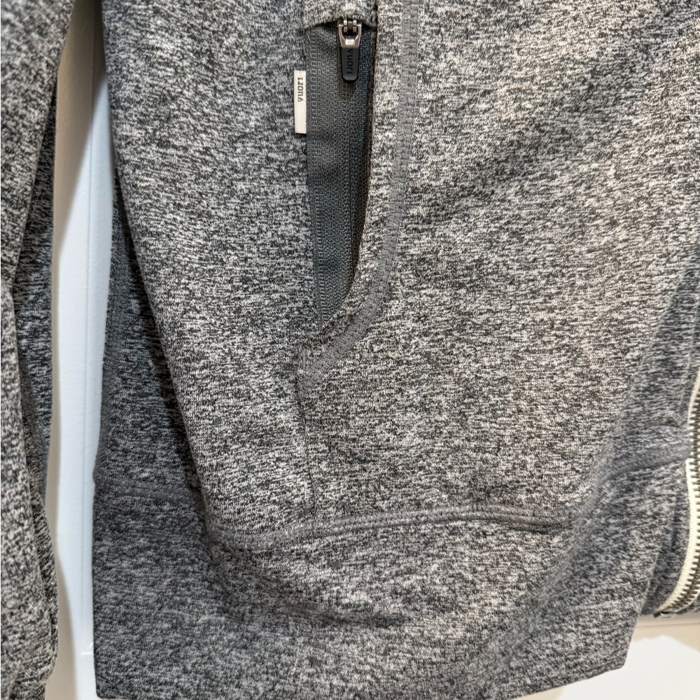 Vuori Women’s Gray Zip-Up Hoodie Sweater - Picture 2 of 6